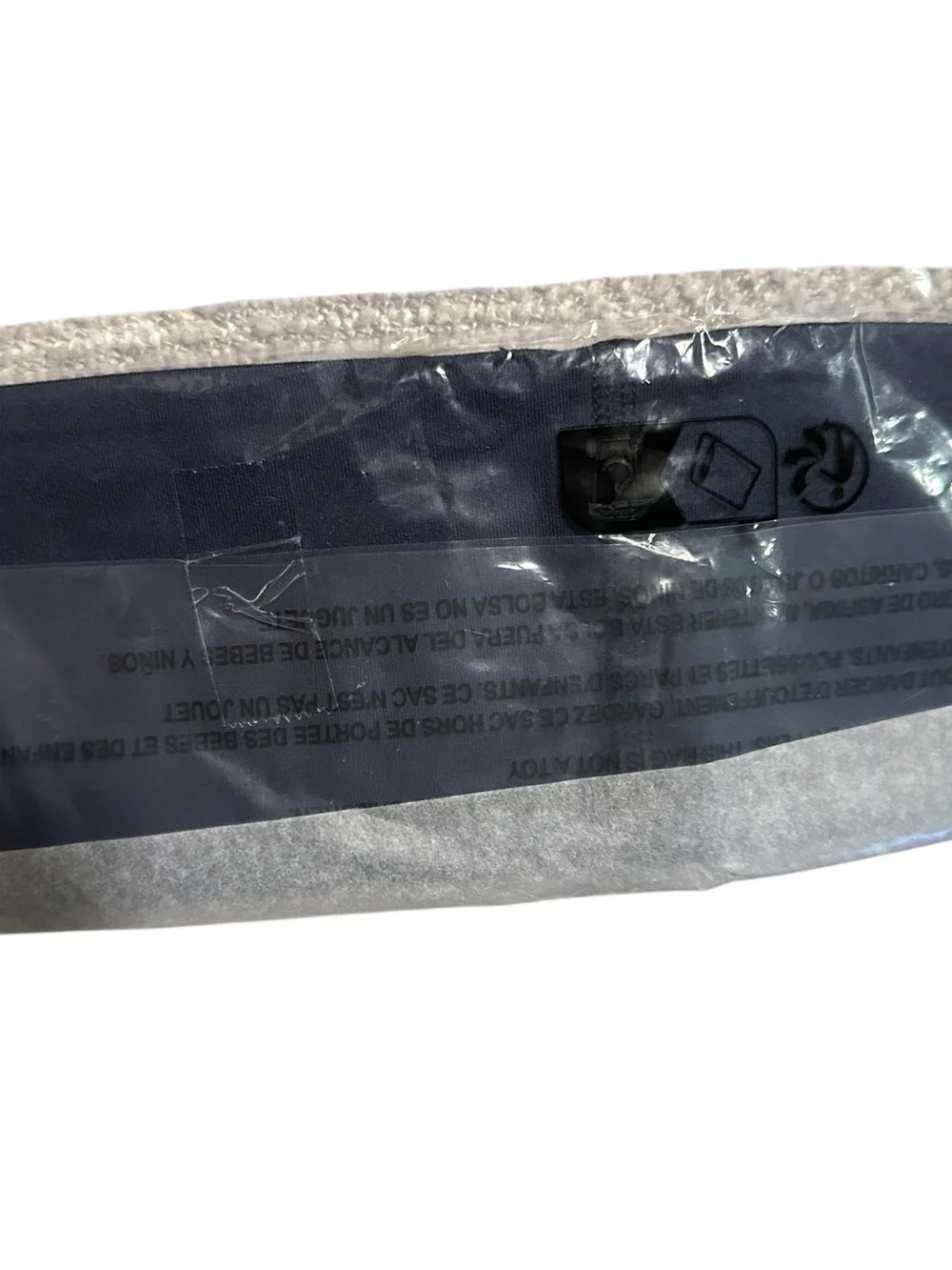 ALO Yoga Navy and Gray Hair Wrap Headband